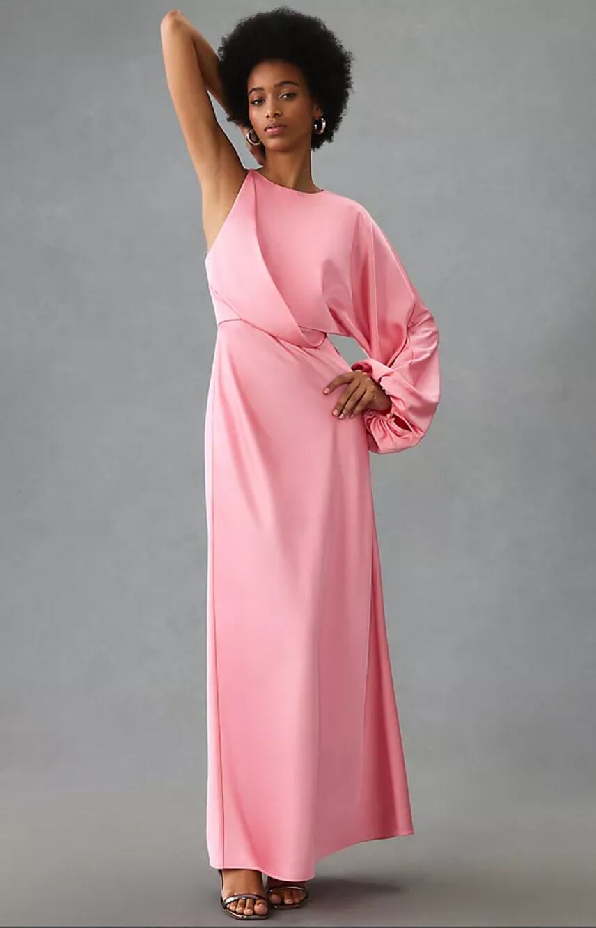 New Significant Other One-Sleeve Pink Column Dress - Size 10